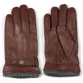 Howard London Guantes con dedos 'Leather Gloves Bruno Brown' marrón