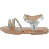 Les tropéziennes Sandalias 'Ledersandalen für Kinder von Belarbi Bibigirl' amarillo / rosa / plata