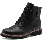 Tamaris Botines con cordones marrón oscuro / negro