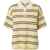 Y.A.S Jersey 'YASIsabell' amarillo pastel / negro / blanco lana