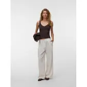 Vero Moda Pantalón plisado 'VMPolly' navy / blanco