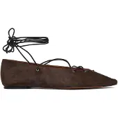 Ralph Lauren Bailarinas con hebilla chocolate