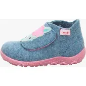 Superfit Zapatillas de casa 'HAPPY OCTI' azul cian / petróleo / verde claro / rosa