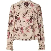 Y.A.S Blusa 'YASSille' beige / verde oscuro / rosa claro / rojo vino