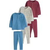Next Pijama azul real / gris moteado / oliva / burdeos