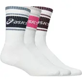 Asics unisex. 3033C295 Pack 3 Calcetines Logo Crew blanco (XL), Homewear, Deportivo, Algodón, outlet 2026.