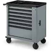 HBM carro de herramientas, 7 cajones, negro/gris