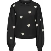 ONLY Jersey 'ONLRica' ecru / negro