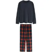 Next Pijama largo navy / rojo