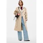 Desigual , Abrigo Trench Removible, Mujer, Algodon, MarróN, XS