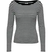 Pieces Camiseta 'PCSOF' negro / blanco