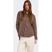 ONLY Blusa 'ONLOREGON ALVA' chocolate / blanco