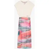 Desigual , Vestido estampado 2 en 1, Mujer, Poliester, Rojo, S