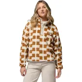 Columbia - Marcas - Helvetia II Printed Cropped Half Snap Camel Brown Geostack para Mujer de Nylon - Talla L - Marrón