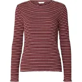 Selected Camiseta 'SLFAnna' burdeos / blanco
