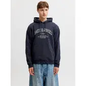Jack & Jones Sudadera 'JJEDenver' marino / blanco