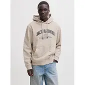Jack & Jones Sudadera 'JJEDENVER' beige / negro