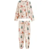 Next Pijama beige / moca / pino / rojo