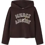Name it Sudadera 'NKFVIALA' chocolate / oro / blanco