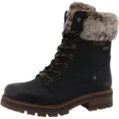 Mustang Botines con cordones brocado / negro