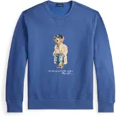 Ralph Lauren para hombre. 710B27073001 Sudadera de felpa con Polo Bear azul (XXL), Casual, Algodón, outlet 2026.