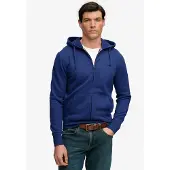 Superdry Sudadera con cremallera 'Essential' azul oscuro
