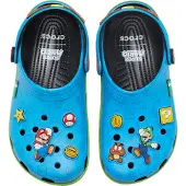 Crocs Zuecos 'Super Mario' azul oscuro / amarillo / verde claro / rojo
