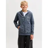 Jack & jones Junior Sudadera con cremallera navy / azul oscuro / greige / blanco