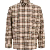 Jack & Jones Camisa 'JJEField' beige / chocolate / negro / blanco