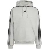 Adidas Camiseta deportiva 'Essentials 3-Stripes Fleece' gris / negro