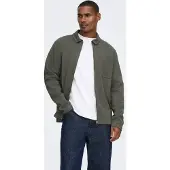 Only & Sons Sudadera con cremallera 'ONSNEWKODYL' gris oscuro