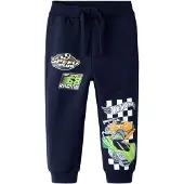 Name It Mini Pantalón 'Hot Wheels' navy / verde / naranja / blanco