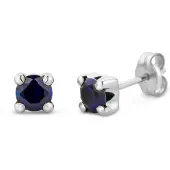 Diamant L'Eternel Pendientes 'Ohrringe aus 375 Weißgold mit Saphir' plata