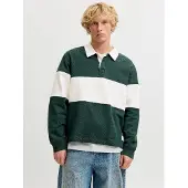 Jack & Jones Sudadera 'JORFREDERIKSBERG' verde / blanco