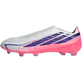 Adidas adidasBota de fútbol sin cordones F50 Hyperfast Pro césped natural seco 38 2/3 Cloud White / Solar Purple / Solar Turbo Unisex