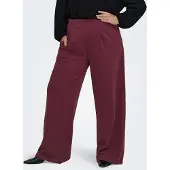 ONLY Pantalón plisado 'CARSTILLA' rojo vino