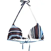 Next Top de bikini azul claro / azul oscuro / marrón / blanco