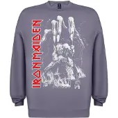 Iron Maiden Sudadera 'Number Of The Beast Hand Sweatshirt Sweatshirt' gris