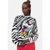 Desigual , Jersey Estampado Mickey, Mujer, Blanco, XL