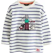 Next Camiseta 'Wallace & Gromit' ecru / azul oscuro / verde / blanco