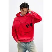 Desigual , Sudadera bordado Mickey, Hombre, Algodon, Rojo, L