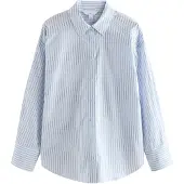 Next Blusa azul claro / marrón