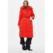 Desigual , Abrigo Acolchado Largo, Mujer, Poliuretano, Naranja, M