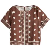 Next Blusa chocolate / blanco