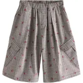 Next Pantalón ecru / rosé / rojo cereza / negro