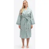 Cyberjammies Bata para casa 'Grace' azul pastel / negro / offwhite