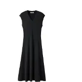 Mango Vestido de punto 'CANELONS' negro