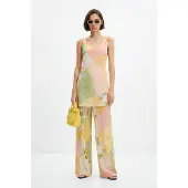 Desigual , Vestido corto flores, Poliester, XS