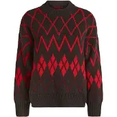 Barbour para mujer. LKN1832 Jersey Adina Fair Isle marrón (S), Casual, Multicolor, Algodón, Manga larga, outlet 2026.