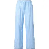 Lindex Pantalón de pijama azul claro / blanco